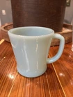 Vintage Fire-King Oven Ware D Handle Delphite Light Blue Mug Excellent