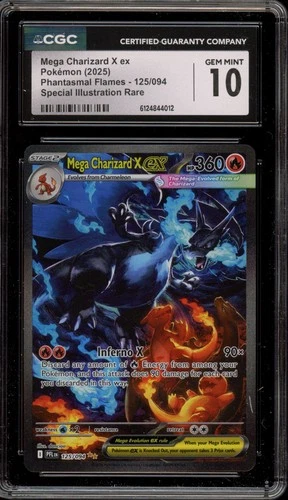 Pokemon Mega Charizard X ex Phantasmal Flames SIR #125 CGC 10 Gem Mint