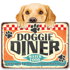 Doggie Diner Metal Dog Signs for Home Decor and Gift for Dog Lovers