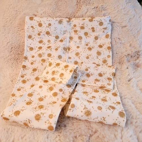 NWT J.Crew Crewcuts Everyday Leggings 5 Floral Gold Glitter BD075 - Picture 2 of 4