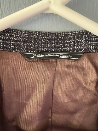 Men’s Jack Victor Woven Blazer 44R Bamboo/ Wool Tweed Blue Grey Single Breasted - Picture 4 of 19