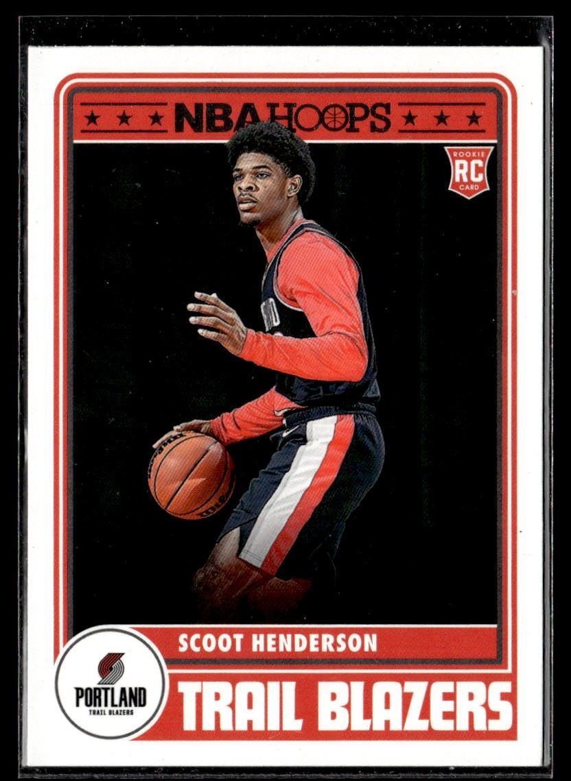 2023-24 Hoops Red Backs Scoot Henderson Rookie Portland Trail Blazers #297