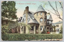 Postcard A Residence in Portland Oregon, Old Stone Mansion
