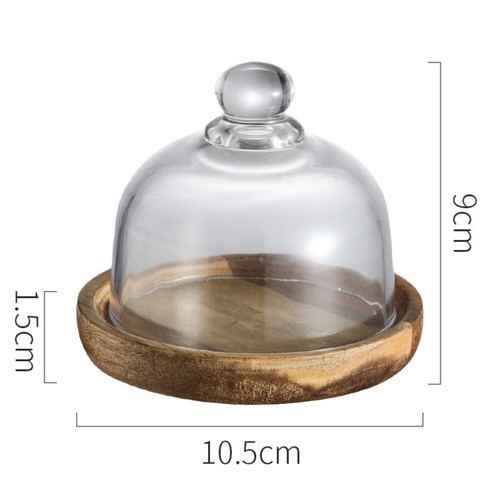 Glass Lid Cake Dish Mini Food Containers Dessert Dome Tray for Fruit Candy - Picture 8 of 9