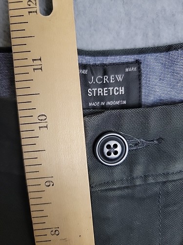 J Crew 770 Pants Mens 30 (32x30) Charcoal Gray Stretch Straight Flat Preppy - Picture 8 of 14