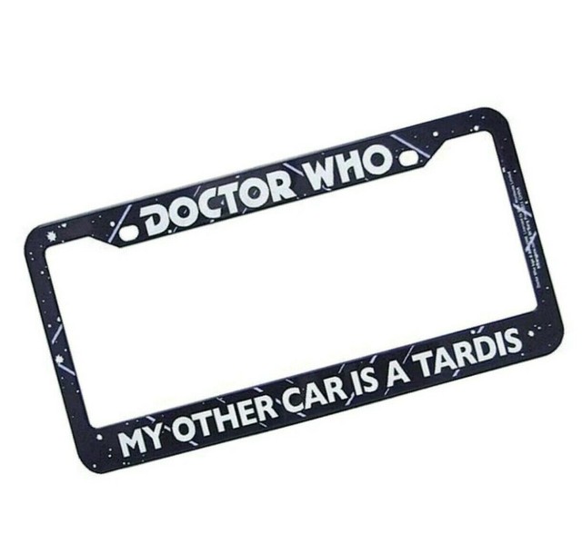 Black License Plate Frame My Other Ride Is The Tardis Auto Accessory Blue