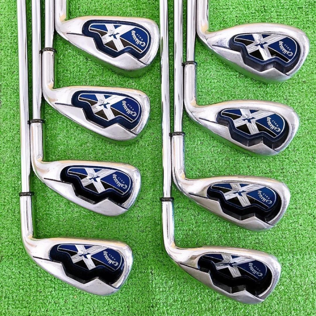Callaway X-18R Iron Set 4-9PW+SW Steel Uniflex Right 8pc