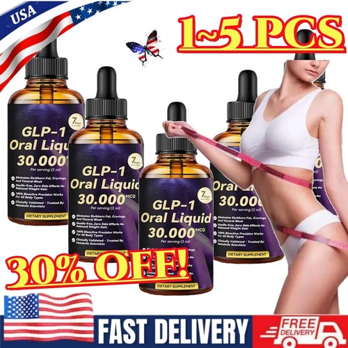 GLP-1 Abnehmen Fatburner Tropfen Nahrungsergänzung Abnehmen Tropfen 30ml - 1-5 Stück