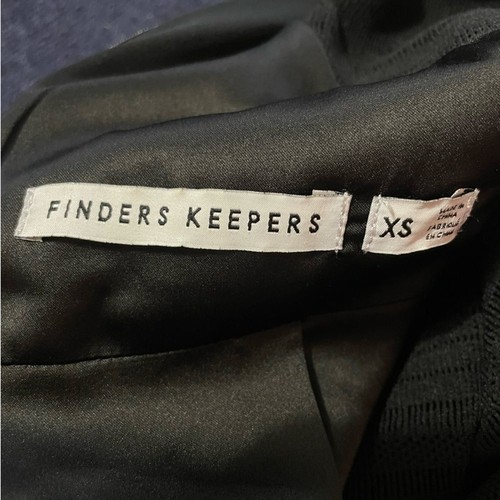 Finders Keepers Black Semi Sheer Top Black Mini Dress Size XS Cocktail Office - Picture 8 of 13