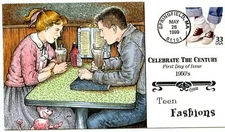 WWLF US COLLINS CACHET FDC CELEBRATE THE CENTURY CTC 3187b  TEEN FASHIONS