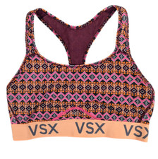 THE PLAYER by Victoria's Secret Racerback Sports Bra Women's Size Large Printed