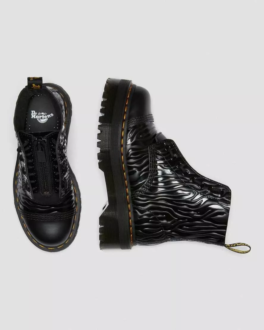 Dr martens sale zebra shoes