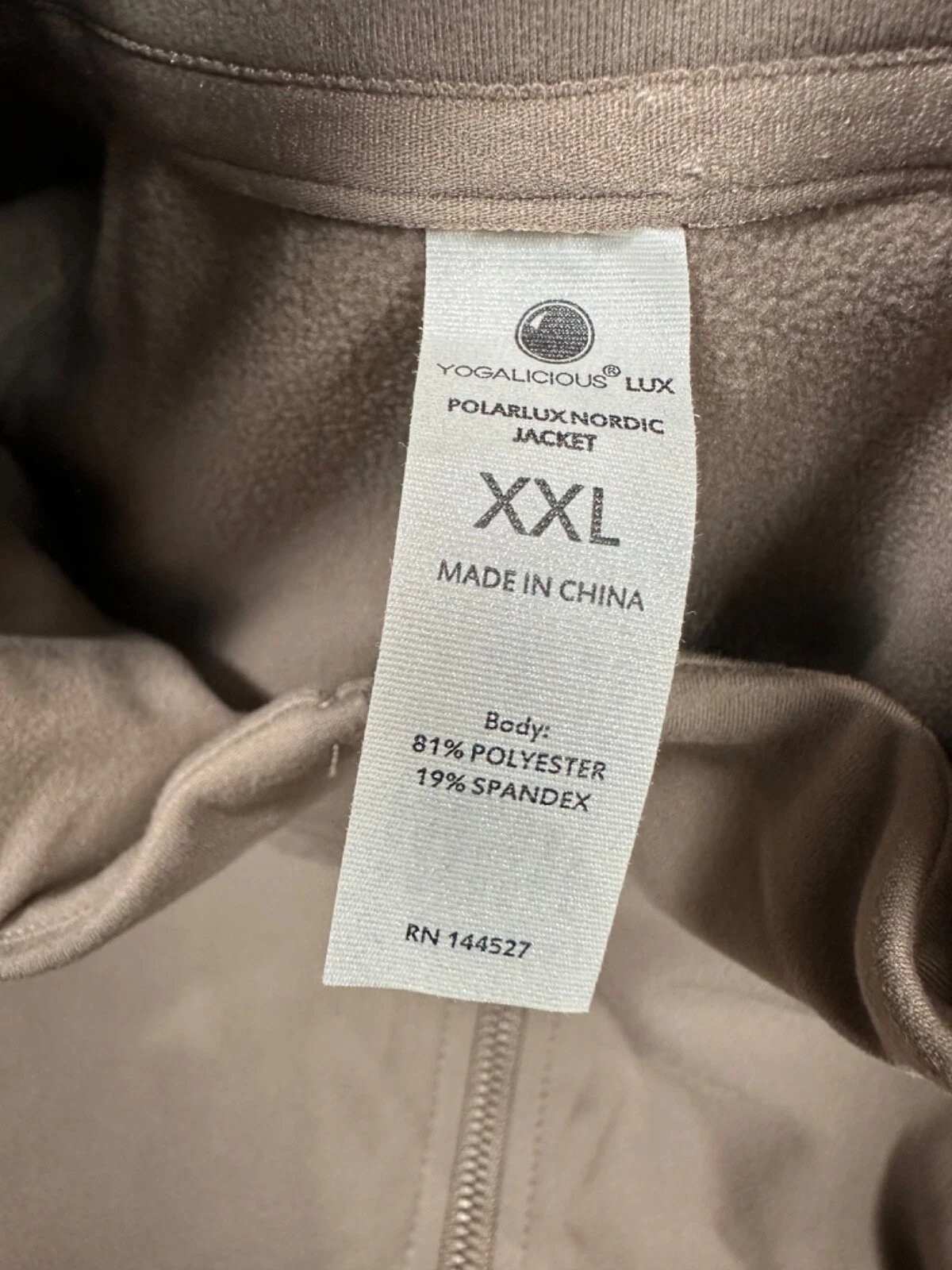 yogalicious lux zip front cropped long sleeve pockets sweatshirt