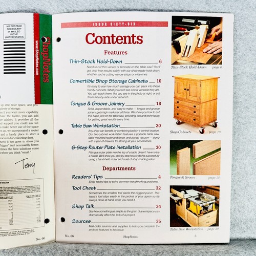 ShopNotes Magazine Vol 11 Issue 65 Table Saw Workstation - Picture 3 of 5