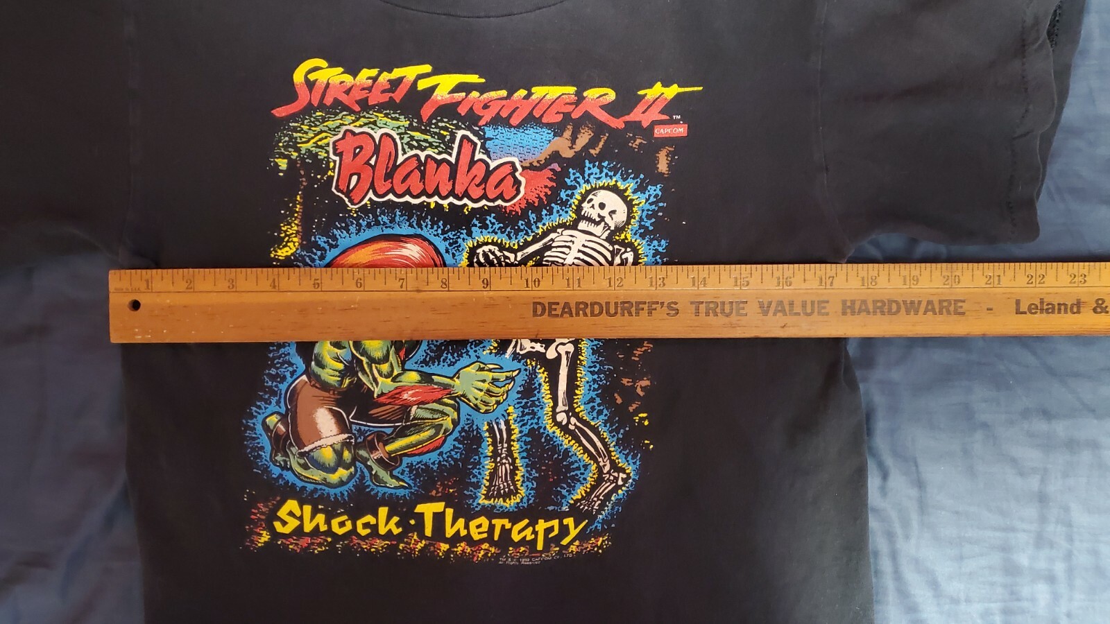 Old Vintage Vnt Rare 90's Apparel Street Fighter II T-Shirt Blanka