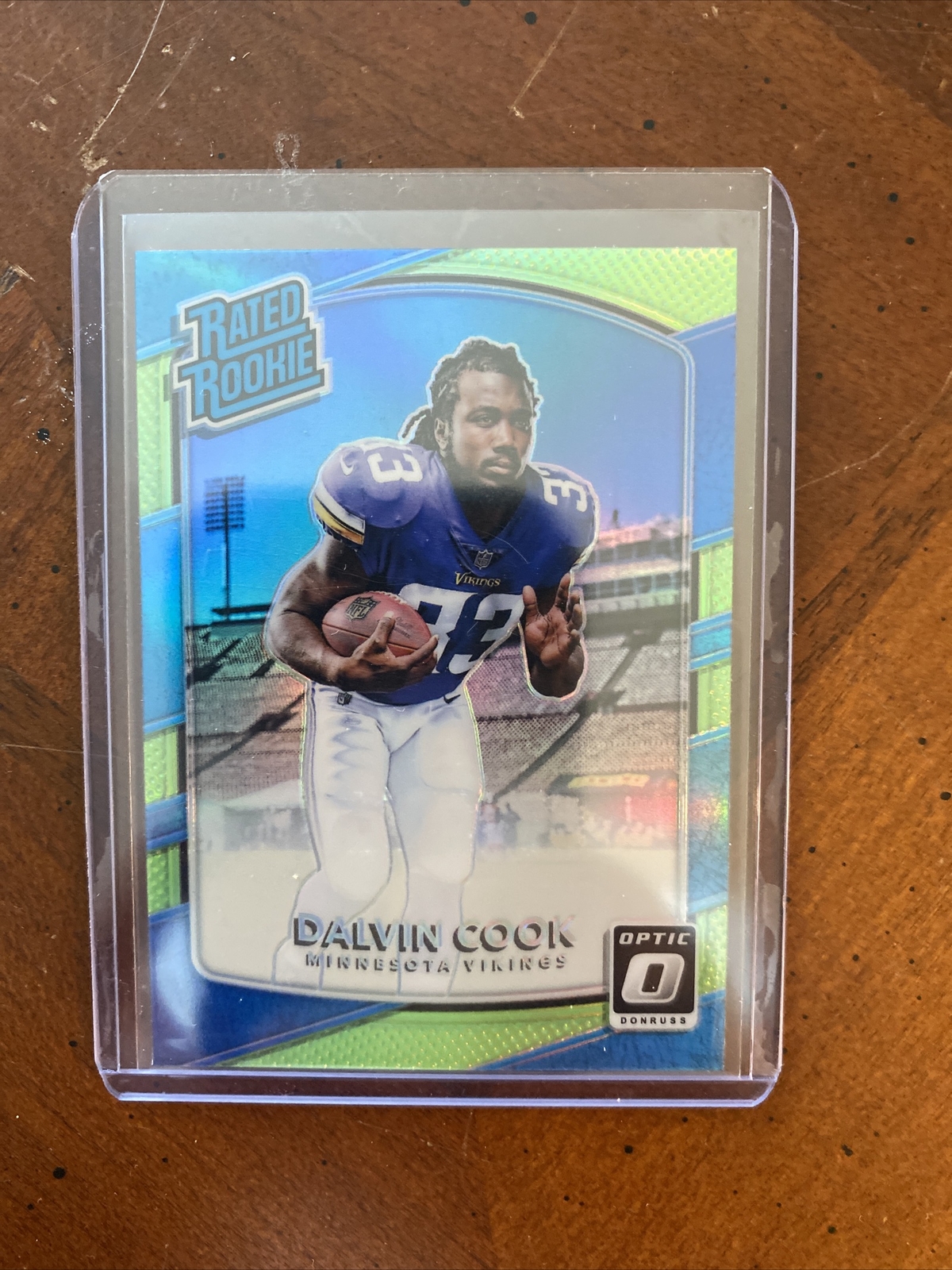2017 Panini Donruss Optic Dalvin Cook Rc Rated Rookie Lime Prizm #193 Vikings