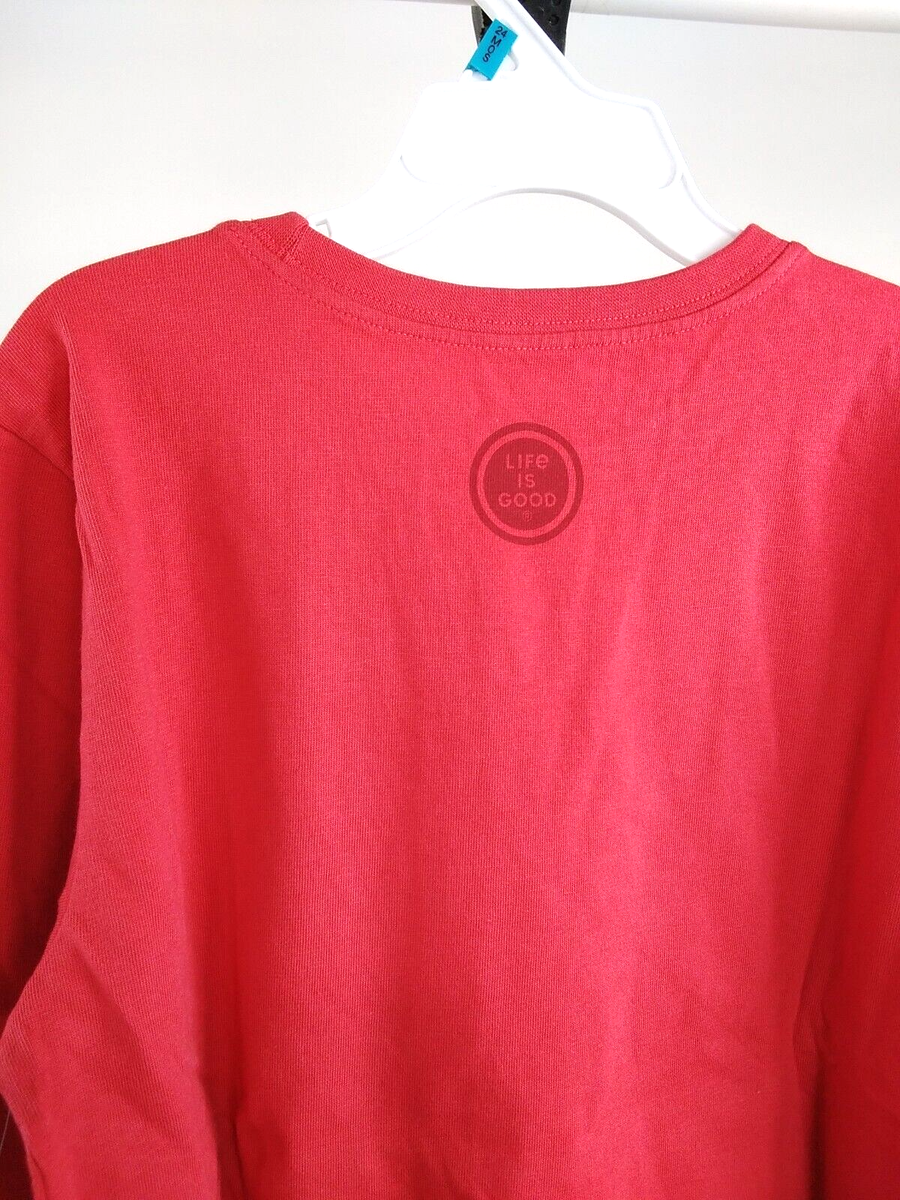 Life is Good Boy Long Sleeve Crusher Tee LIG Tacos Red Size 7-8