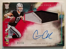 Connor Cook RC 2016 Panini Origins Auto Jersey Patch 05/99 Raiders MSU A1