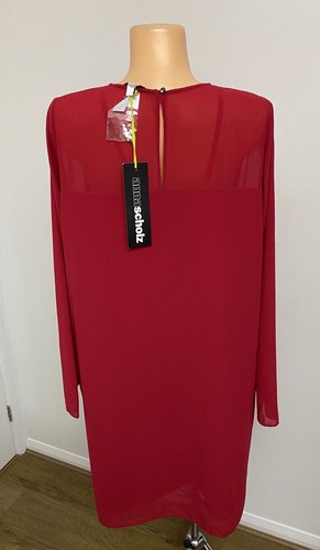 New ladies red party / office long tunic / dress plus size UK 22 Anna Scholz - Picture 9 of 12