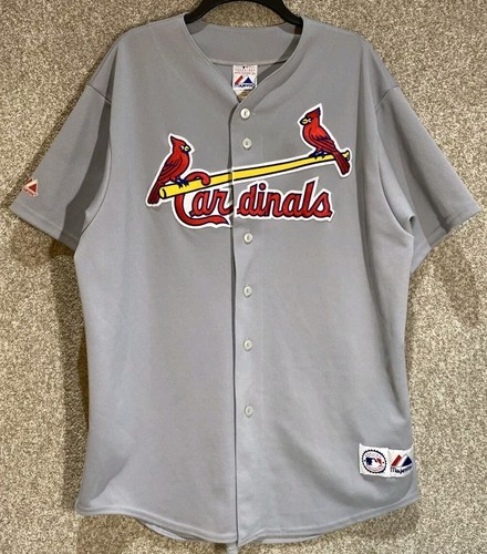Majestic MLB Mens St. Louis Cardinals Gray Baseball Jersey Size XL USA EUC