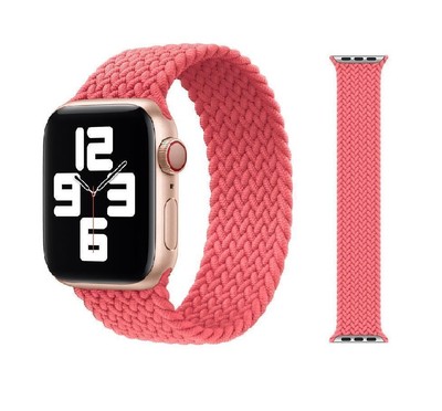 Original Apple Braided Solo Loop Armband 38/40/41mm Größe 5 Pink Punch