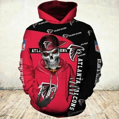 Skull Atlanta Falcons Pullover Hoodie 