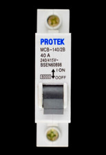PROTEK 40 AMP CURVE B 6kA MCB CIRCUIT BREAKER MCB-140/2B