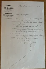 Marshal of France General Bernard Pierre Magnan Autograph Letter