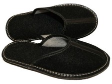 b163 F A/B WARE  Herren Gäste Filz Pantoffeln - Filz Hausschuhe mit Filzsohlen