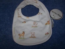 Baby Club Chic Boutique Bib Happy Farm O/S 100% Luxury Peruvian Pima Cotton NWT
