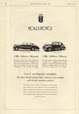 Fully Automatic Gearbox: Rolls-Royce Silver Wraith & Silver Dawn ad 1954