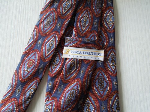 LUCA D'ALTIERI SILK TIE SETA CRAVATTA MADE IN ITALY 745 - Foto 6 di 6