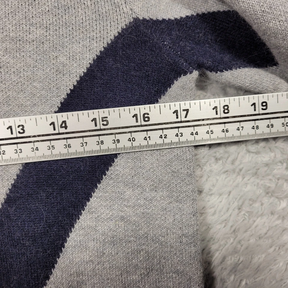 Suéter Apt 9 Mujer XL Azul Marino Rayas Zig Lana Mezcla Angora Manga Larga Foto 3 de 4