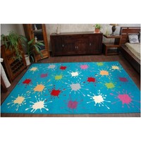 Funky Kids Rugs Collection Funny Designs Soft High Quality Turquoise (luk) Funky Kids Rugs Collection Funny Designs Soft High Quality Turquoise (luk)
