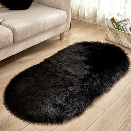 Fluffy Rugs Anti-Skid Shaggy Area Dining Room Carpet Floor Mat Home Bedroom Soft - Picture 7 of 26