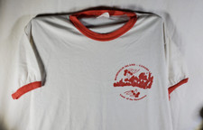 Vintage Penman's Single Stitch Ringer T Shirt MANITOULIN ISLAND CANADA XL 46"