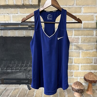 Nike Court Womens Pure Tennis Tank Top Blue Size Medium | eBay