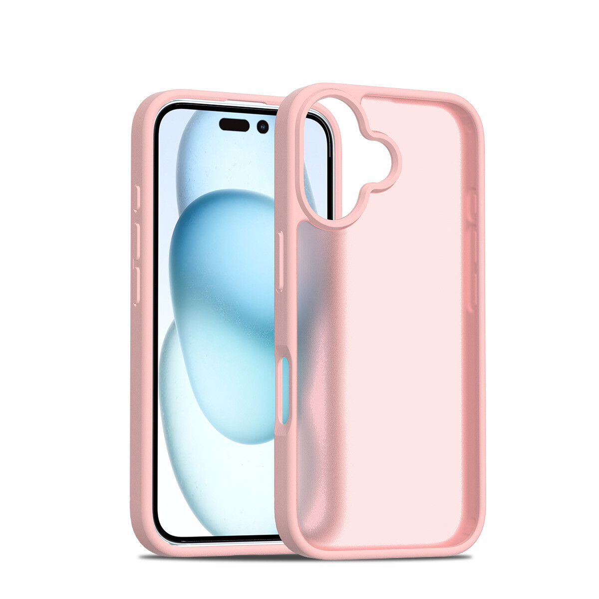 For iPhone 16 15 14 Plus Pro Max Frosted Case Mag Safe Shockproof Cover Pink