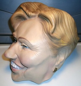 Hillary Clinton Halloween Mask-Look a Like-2006-Costume/Disguise/Political Mask