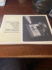 Honeywell Preview Series Slide Projector Models 600, 620, 630  640 Manual RARE