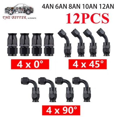 12Pcs/Set 3AN 4AN 6AN 8AN 10AN 12AN 4x0° 4x45° 4x90° Degree 12Pcs/Set 3AN 4AN 6AN 8AN 10AN 12AN 4x0° 4x45° 4x90° Degree