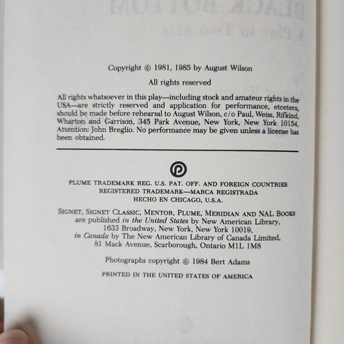 Ma Rainey's Black Bottom A Play by August Wilson Hardcover Book Club Edition VTG - Picture 6 of 9