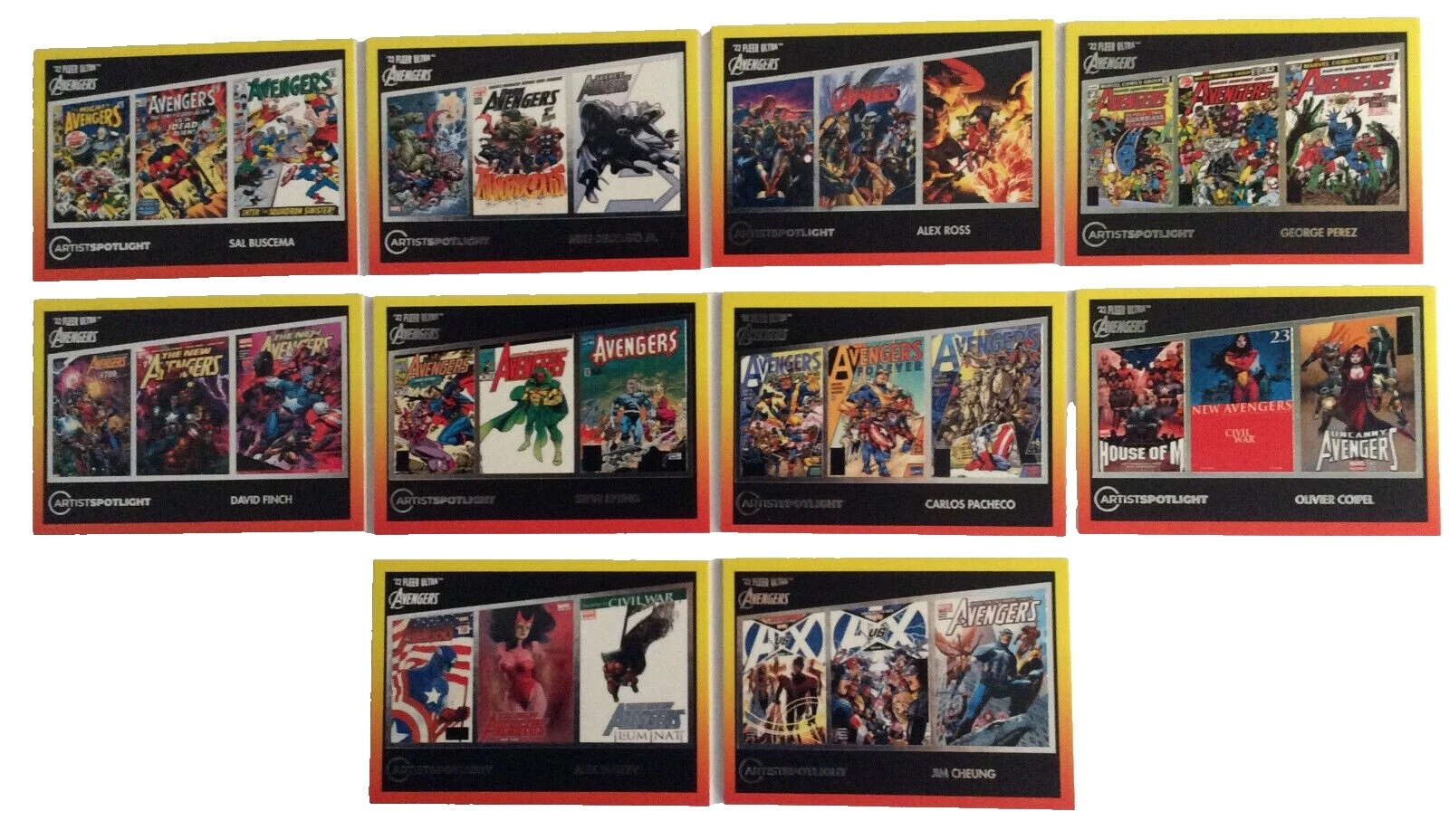 Sets de Figurinhas e cartas colecionáveis de Super-Heróis Vingadores