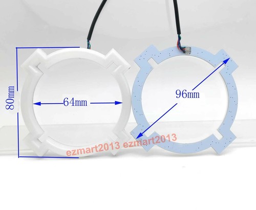 4pcs 80mm 3.15" inch X style RGB halo rings angel eyes bluetooth Flash lamp DRL - Picture 2 of 12
