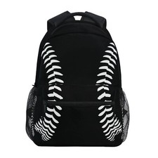 Miaoquhe Black Baseball Backpacks School Bookbag for Kids Sport Softball Back...