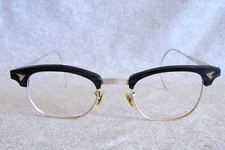 american optical eyeglass frames vintage sirmont 48-22-6" horn rim