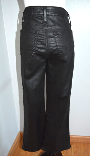 AG Adriano Goldschmied Anthropology The Quinne Coated Crop Flare Jeans 28 *NWOT* - Picture 4 of 8