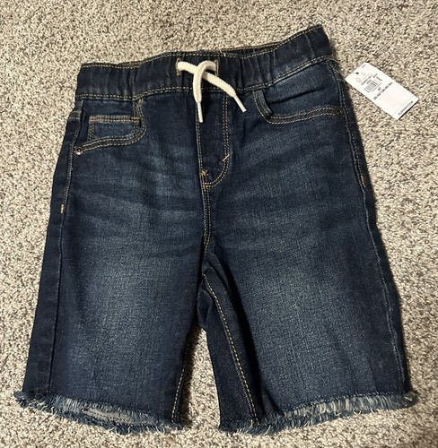 Old Navy Unisex toddler's Stretch Pull-On Jean Shorts Blue Size 4T - Picture 2 of 4