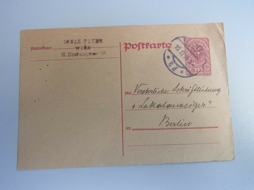 Schriftsteller Ignaz PAUER (1859-1921): Eh. Postkarte WIEN 1919 an Zeitung - Bild 2 von 7