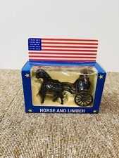 American Horse And Limber Metal Figurine Open Box 5''
